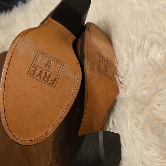 Frye Tan Leather Heeled Boots - Picture 3 of 15